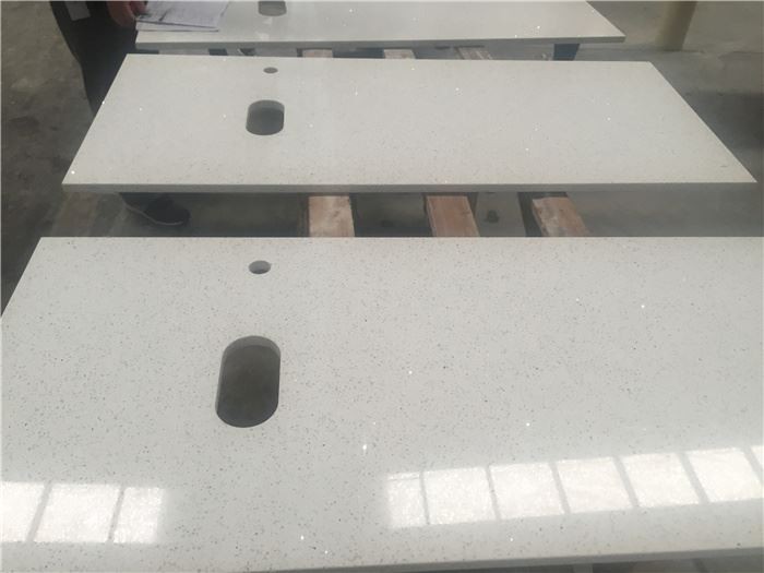 sparkling white quartz bathroom vanity top