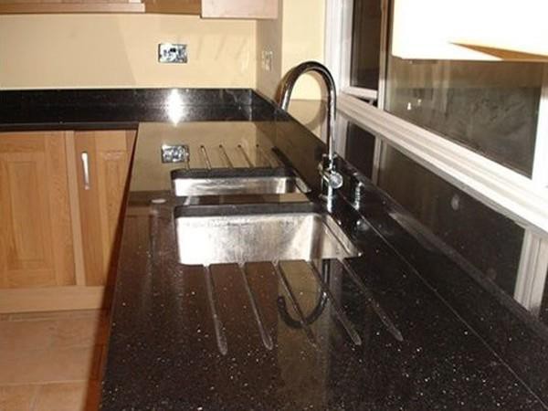 black galaxy granite countertop