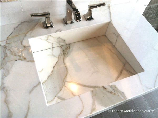 calacatta gold marble countertops for vanity