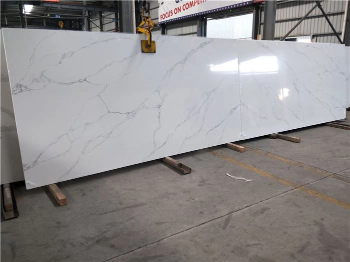 Calacatta unique quartz wall application