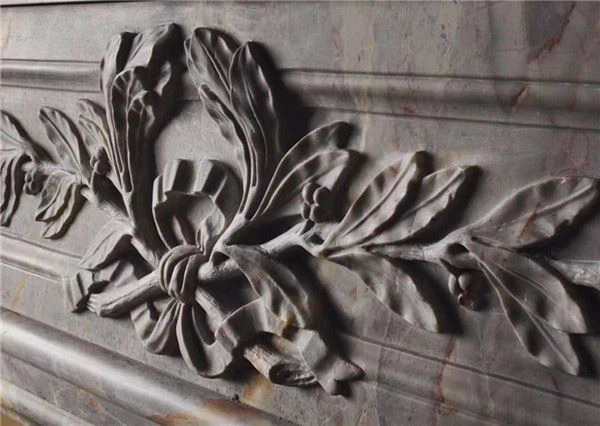 fireplace grey marble cover
