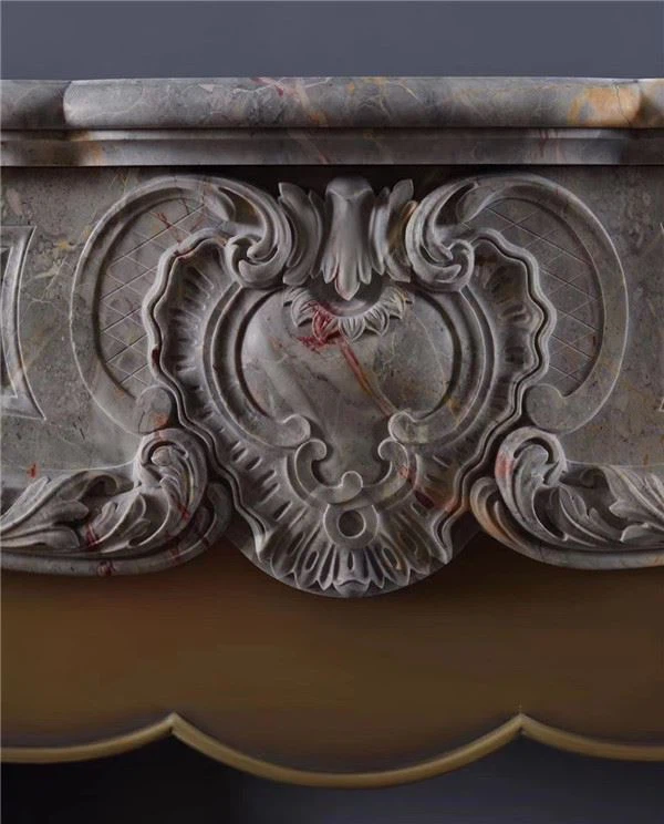 fireplace grey marble Versailles Grey