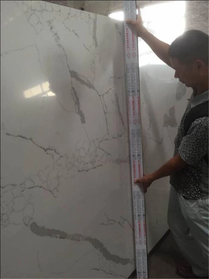 calacatta radiance quartz polished slab