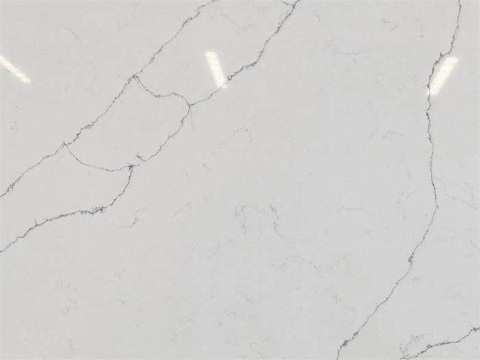 iced white quartz kitchen top