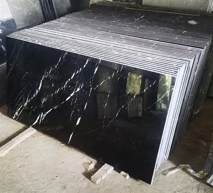 Nero Marquina Marble Floor Tiles