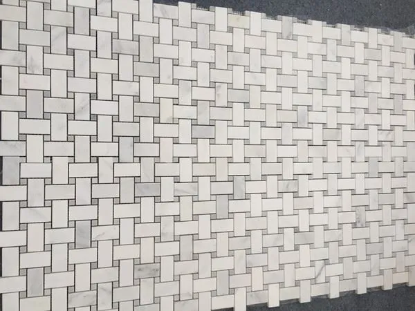 Basket Weave Mosaic Floor Tiles
