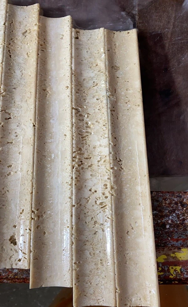 Travertine fluted Mosaic