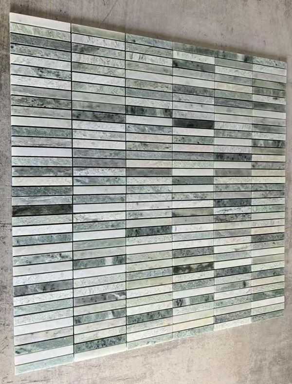 Green Marble Finger Mosaic Tiles