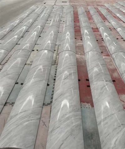 Copertura in marmo di Carrara curva