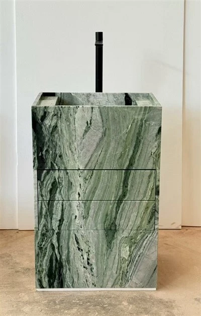 Mobile lavabo in marmo verde