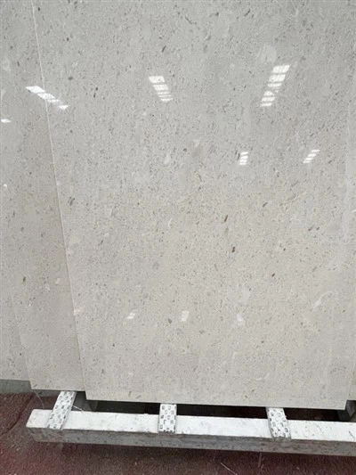 Piastrelle in marmo beige conchiglia