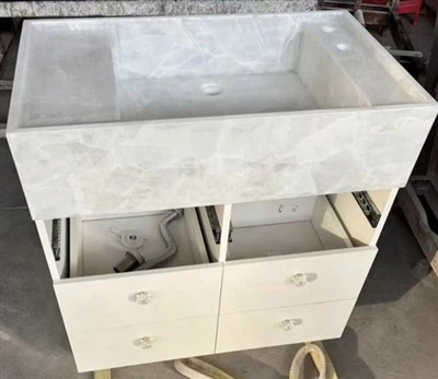 Sink di onice bianco