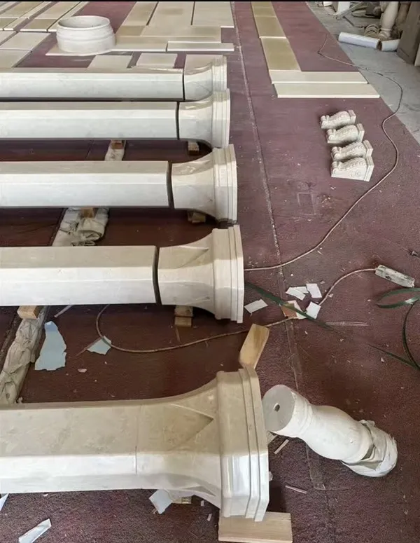 Square Marble Columns Base