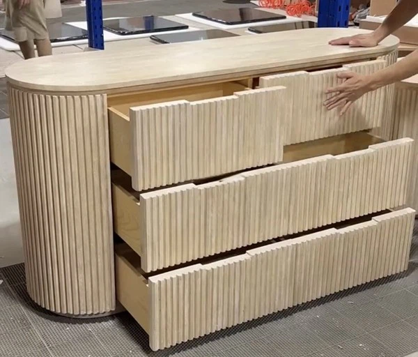 Beige Travertine Cabinet