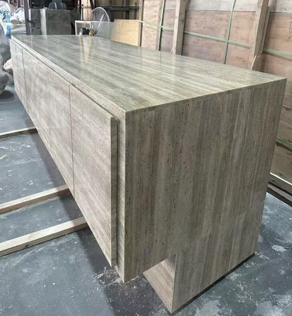 Silver Travertine Counters