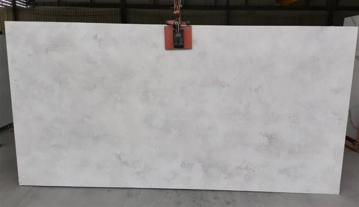 White Concrete Quartz slab