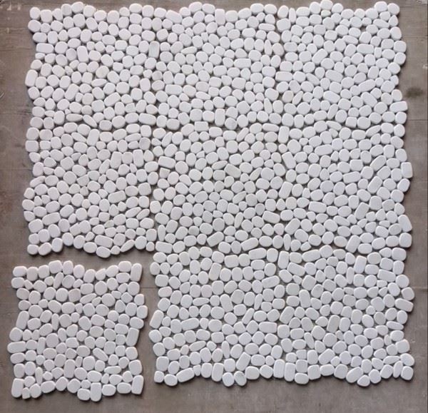 White Pebble Mosaic Tiles